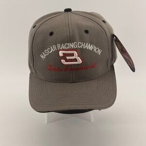 NASCAR Dale Earnhardt 3 Racing Champion Hat Grey Adjustable Baseball Cap NEW